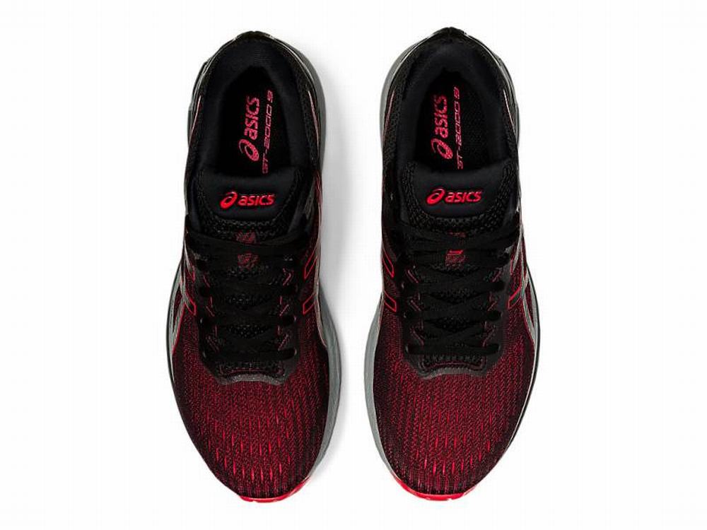 Chaussures Running Asics GT-2000 9 Homme Noir Rouge | IVG-063418