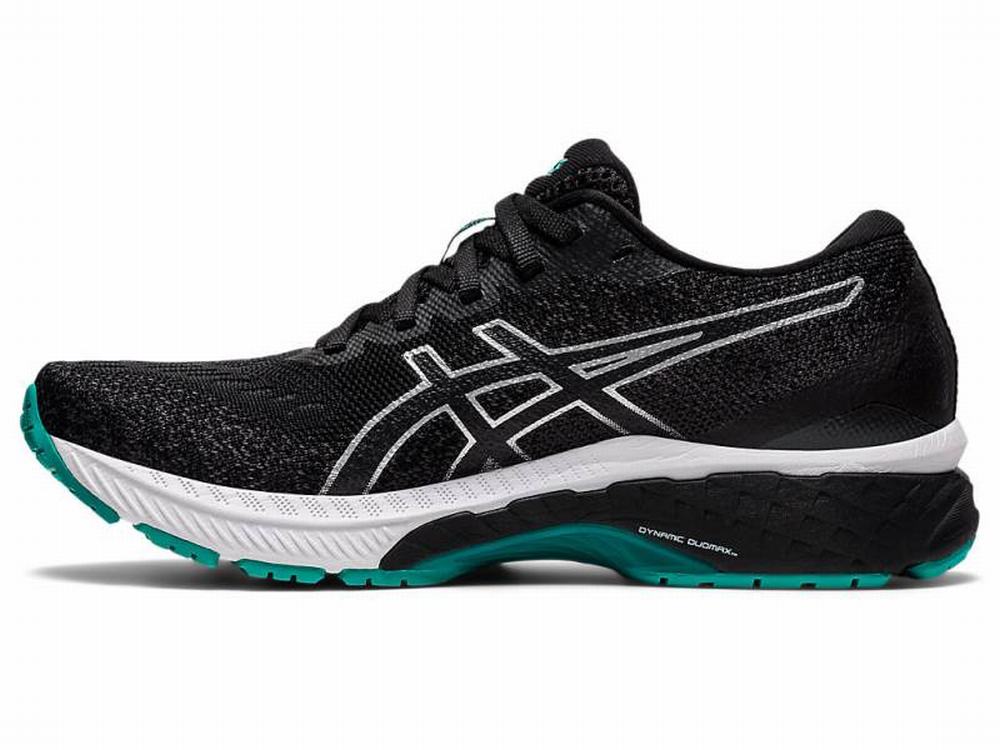 Chaussures Running Asics GT-2000 9 KNIT Femme Noir Argent | NDT-568293