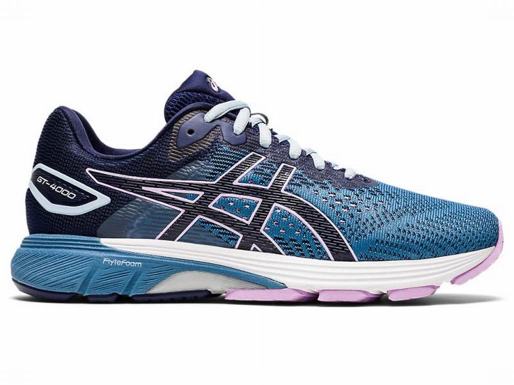 Chaussures Running Asics GT-4000 2 (D) Femme Grise Bleu Marine | LMW-456012