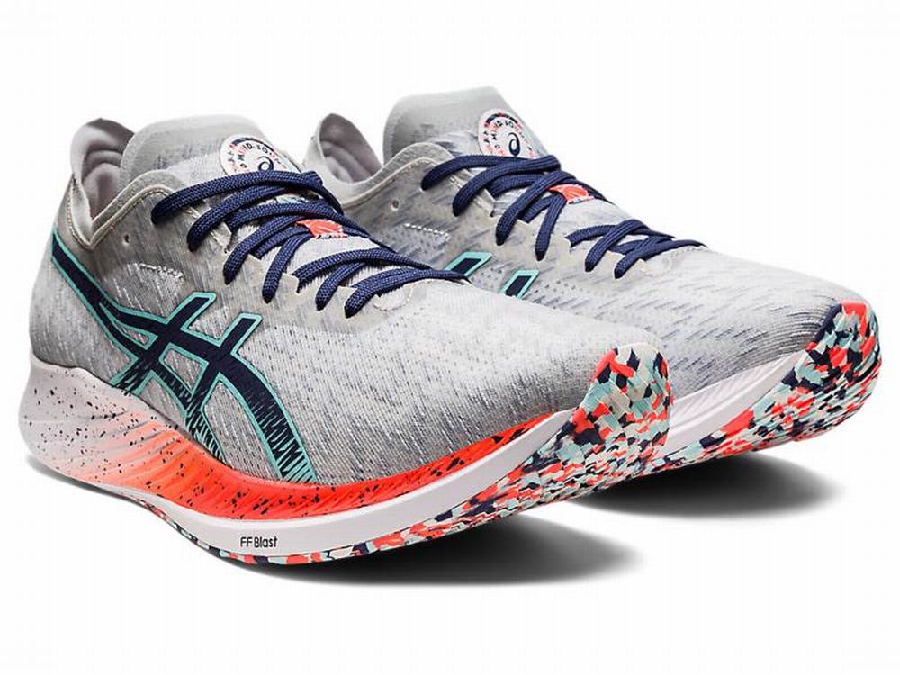 Chaussures Running Asics MAGIC SPEED Homme Grise Bleu | BUD-701694