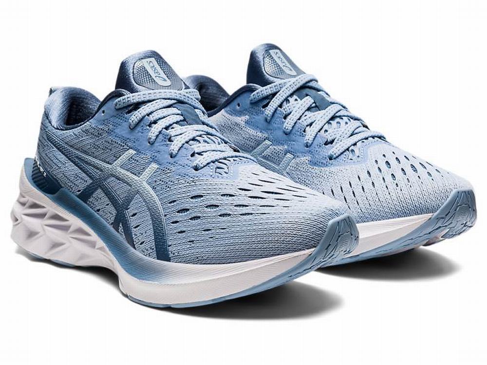 Chaussures Running Asics NOVABLAST 2 Femme Bleu Blanche | MJC-579328