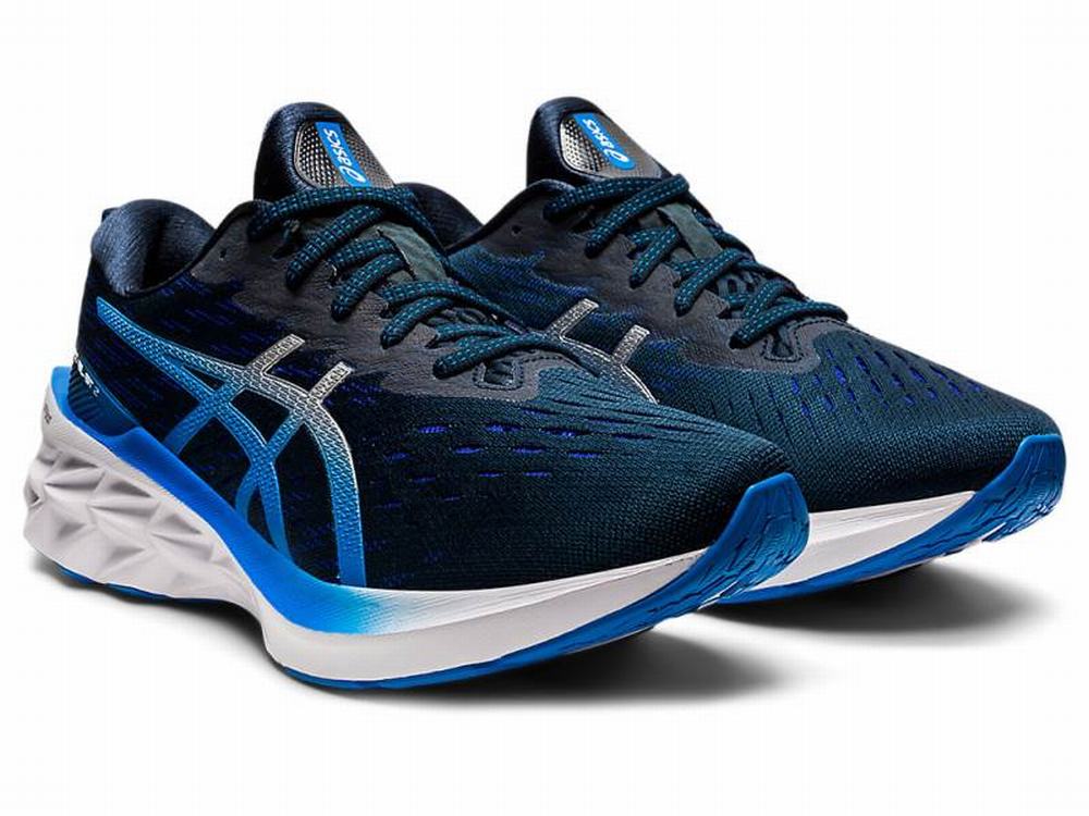 Chaussures Running Asics NOVABLAST 2 Homme Bleu Argent | LTG-183094