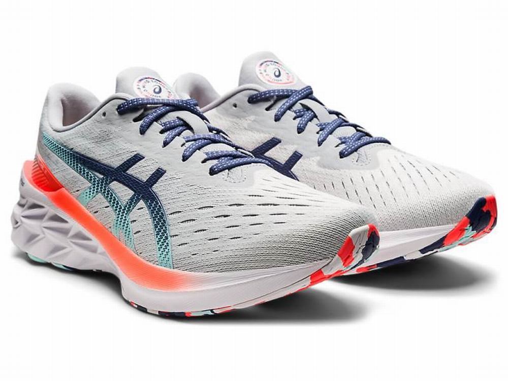 Chaussures Running Asics NOVABLAST 2 Homme Grise Bleu | QBX-245836