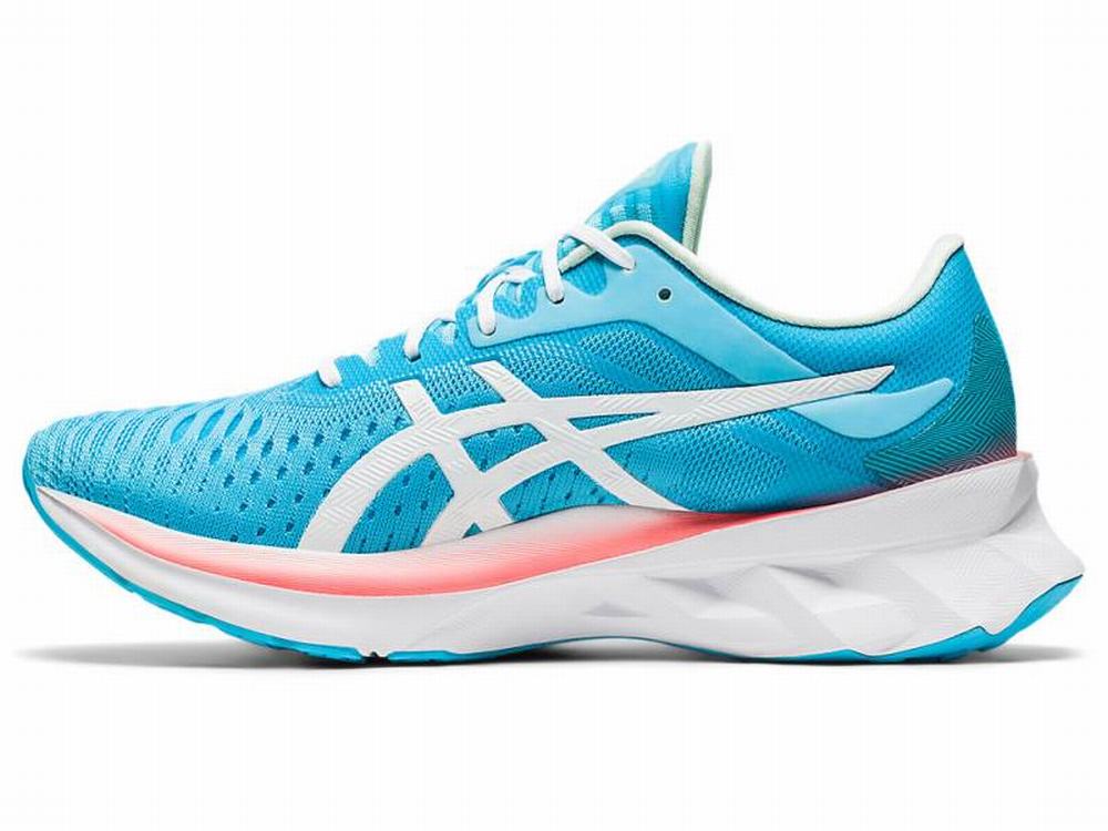 Chaussures Running Asics NOVABLAST Femme Turquoise Clair Blanche | EVP-987605