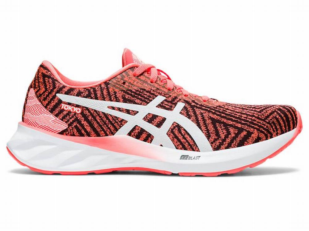 Chaussures Running Asics ROADBLAST TOKYO Femme Orange Rouge Blanche | LEN-978341