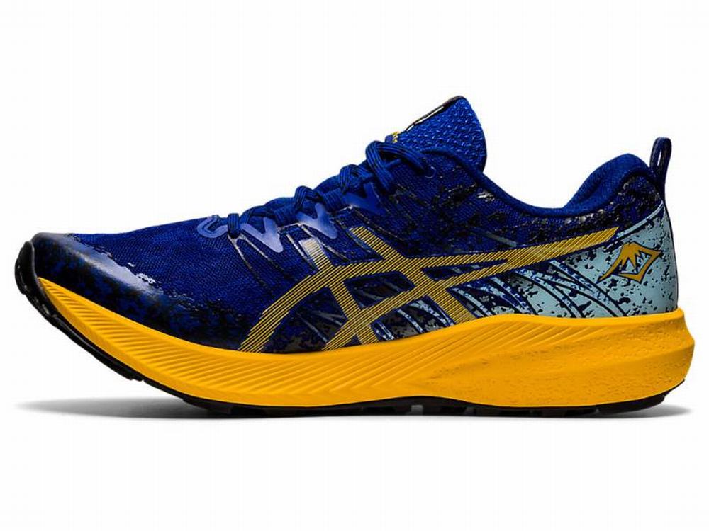 Chaussures Trail Asics FUJI LITE 2 Homme Bleu Orange Fleur | JNP-879231