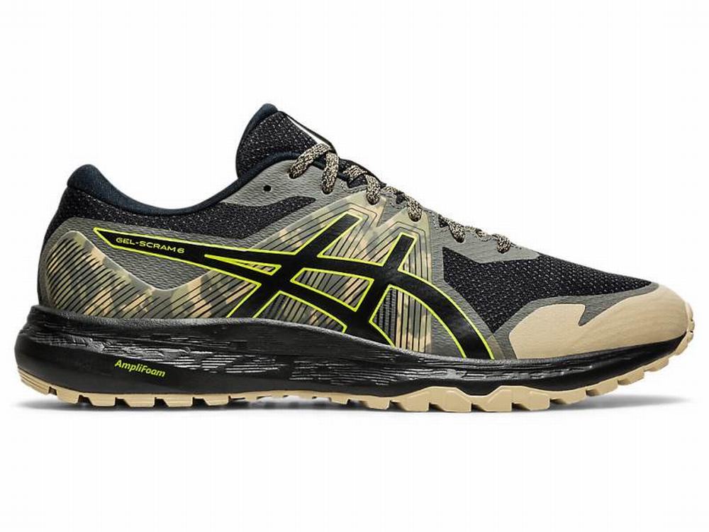 Chaussures Trail Asics GEL-SCRAM 6 Homme Noir Vert Clair | LPQ-210493