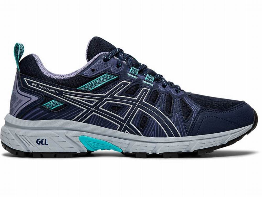 Chaussures Trail Asics GEL-VENTURE 7 (D) Femme Noir Argent | VCZ-162357