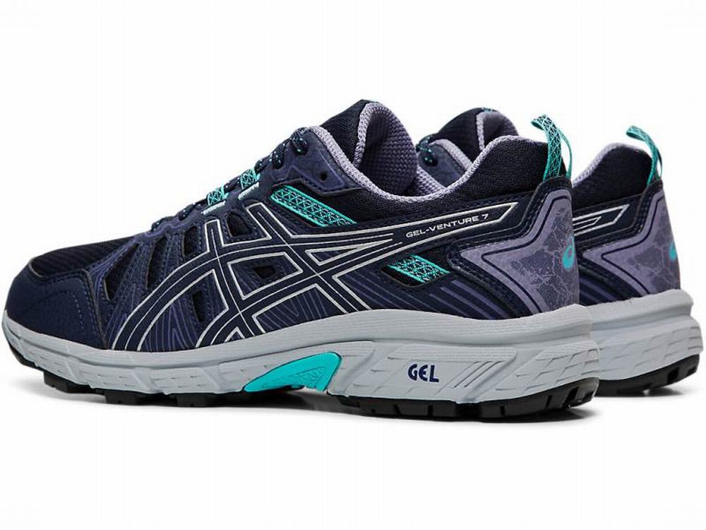 Chaussures Trail Asics GEL-VENTURE 7 Femme Noir Argent | CWN-409632