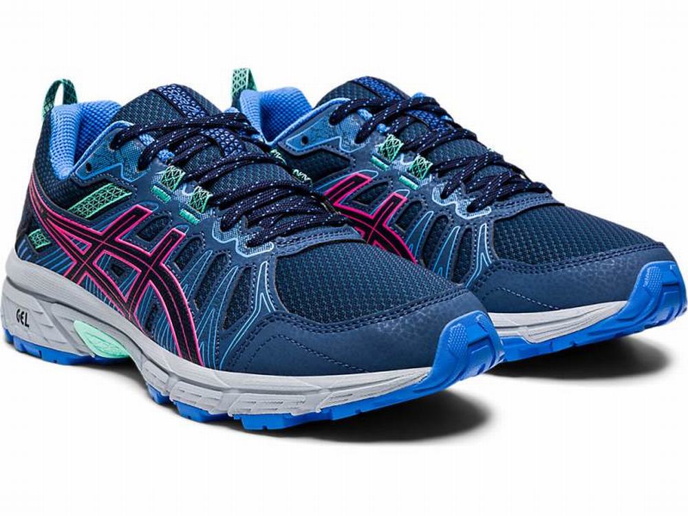 Chaussures Trail Asics GEL-VENTURE 7 Femme Bleu Marine Rose | IOD-891052