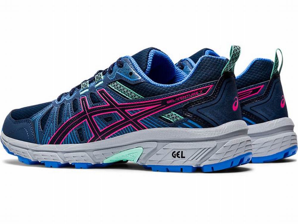 Chaussures Trail Asics GEL-VENTURE 7 Femme Bleu Marine Rose | IOD-891052