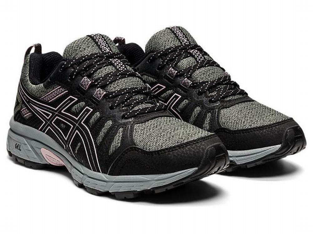 Chaussures Trail Asics GEL-VENTURE 7 Femme Vert Rose | JLV-615342