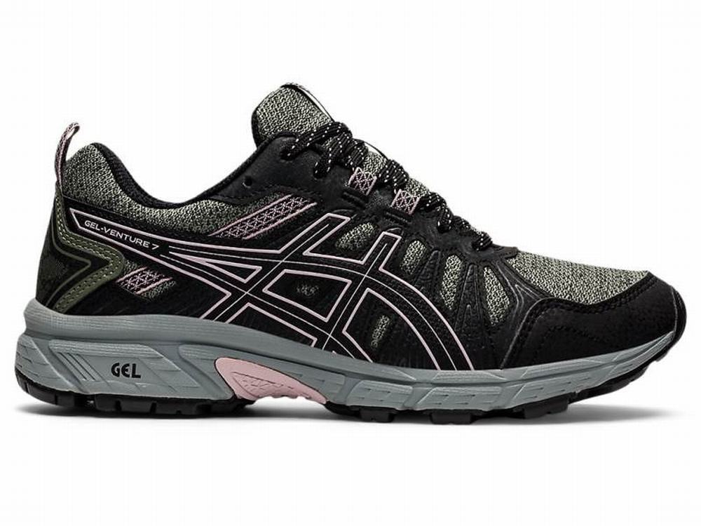 Chaussures Trail Asics GEL-VENTURE 7 Femme Vert Rose | JLV-615342