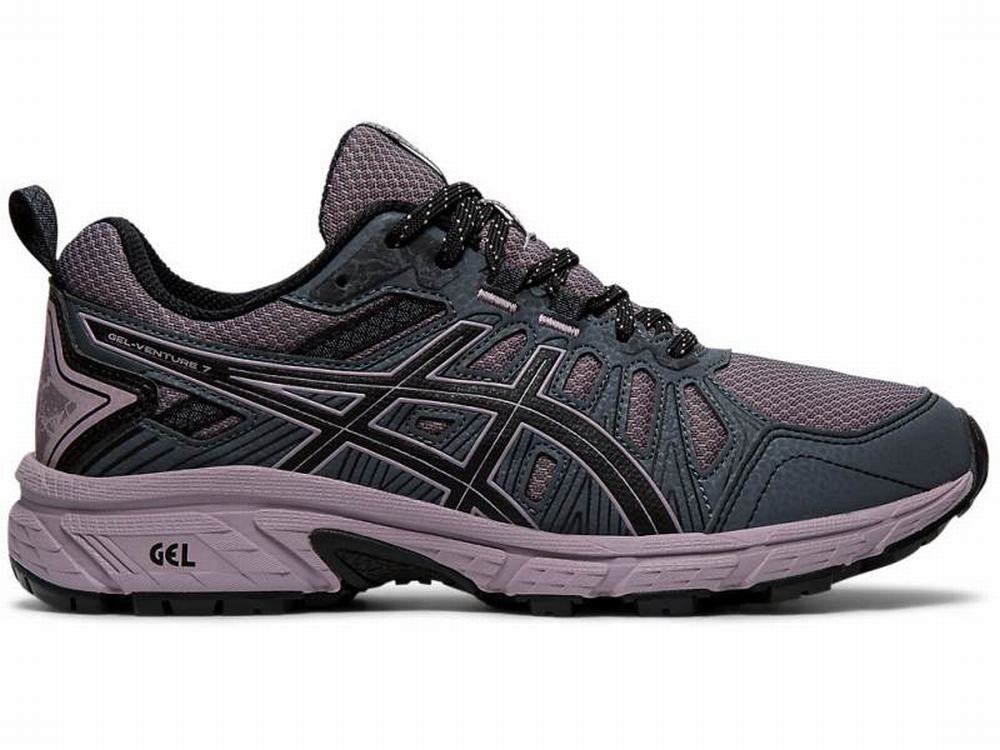 Chaussures Trail Asics GEL-VENTURE 7 Femme Grise Violette | QOA-601982