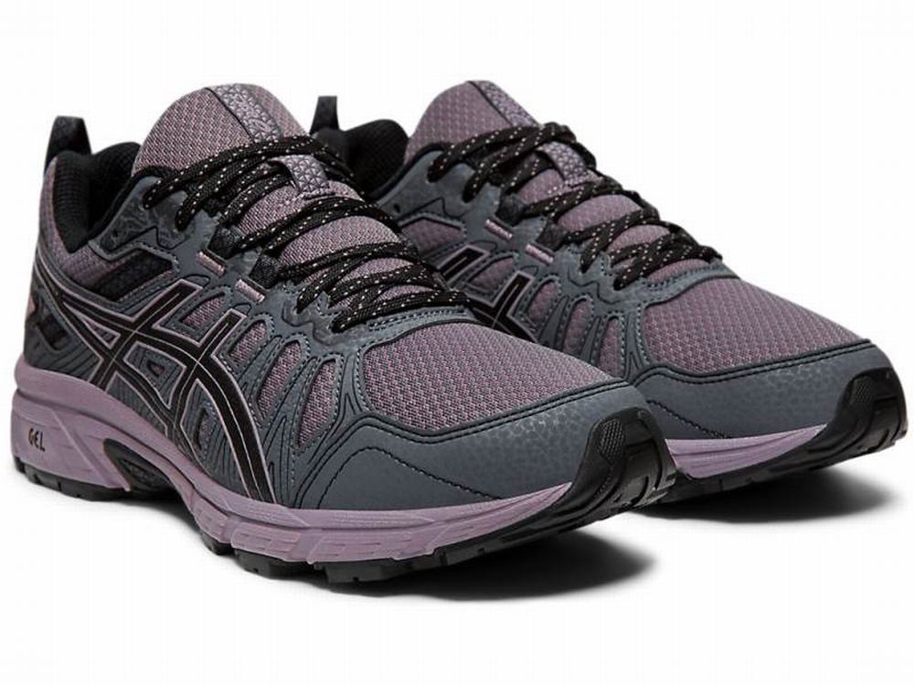 Chaussures Trail Asics GEL-VENTURE 7 Femme Grise Violette | QOA-601982