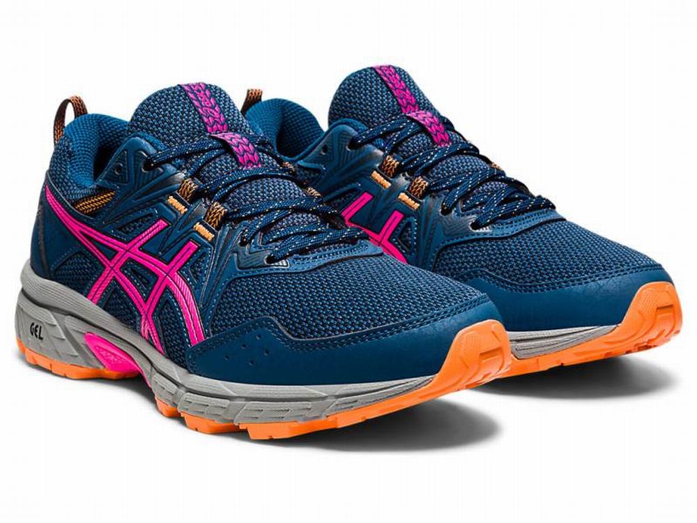 Chaussures Trail Asics GEL-VENTURE 8 Femme Bleu Rose | GER-405719