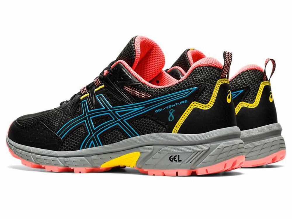 Chaussures Trail Asics GEL-VENTURE 8 Femme Noir Turquoise Clair | JZO-215086