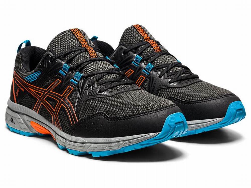 Chaussures Trail Asics GEL-VENTURE 8 Homme Noir Doré Orange | DJX-136295