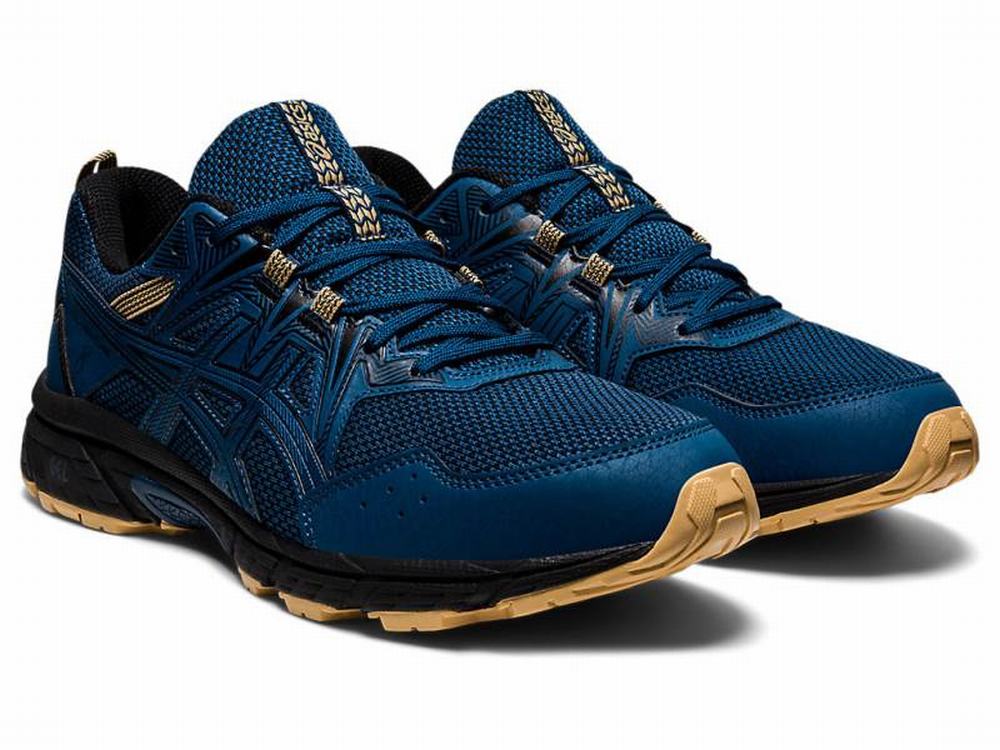 Chaussures Trail Asics GEL-VENTURE 8 Homme Noir Bleu | GTV-580942