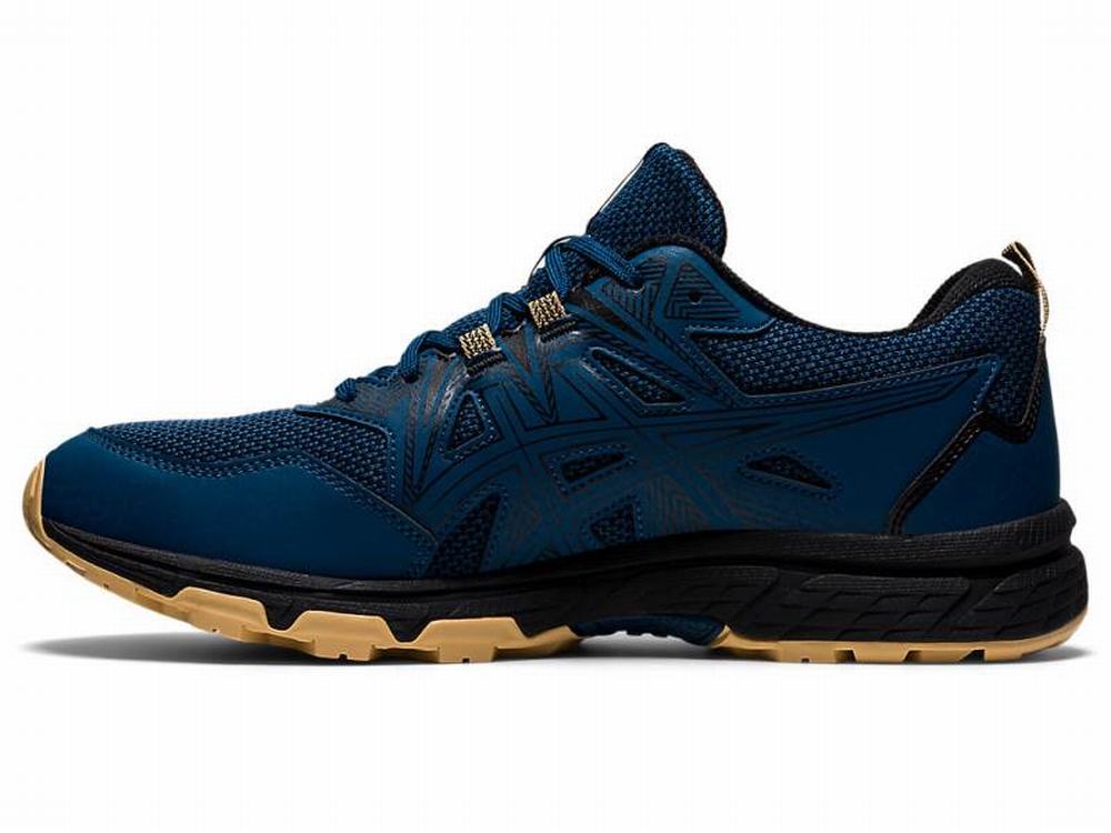 Chaussures Trail Asics GEL-VENTURE 8 Homme Noir Bleu | GTV-580942