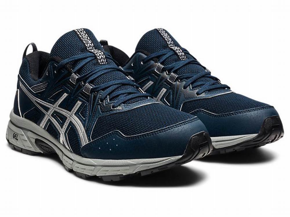 Chaussures Trail Asics GEL-VENTURE 8 Homme Bleu Argent | MDW-051849