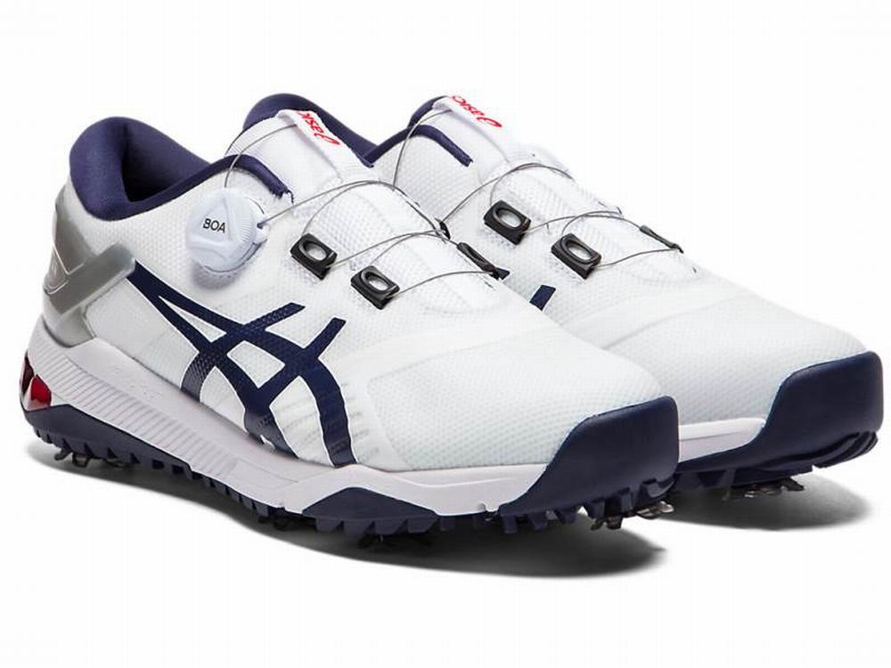 Chaussures de Golf Asics GEL-COURSE DUO Boa Homme Bleu Marine Blanche | QRD-532709