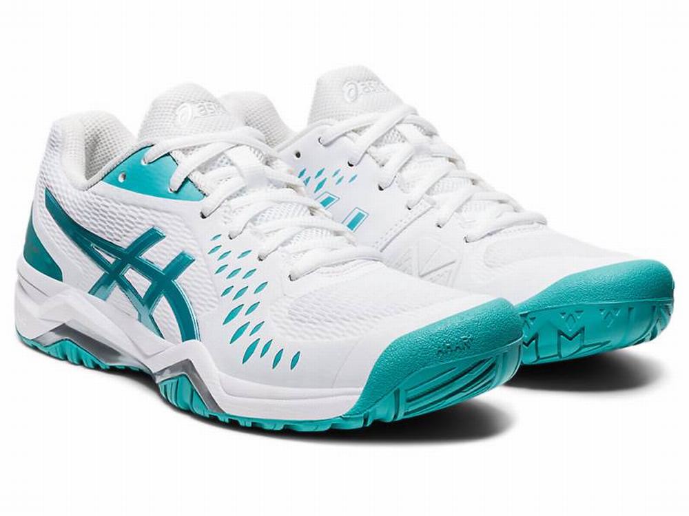 Chaussures de Tennis Asics GEL-CHALLENGER 12 Femme Blanche Bleu | ZCK-395218