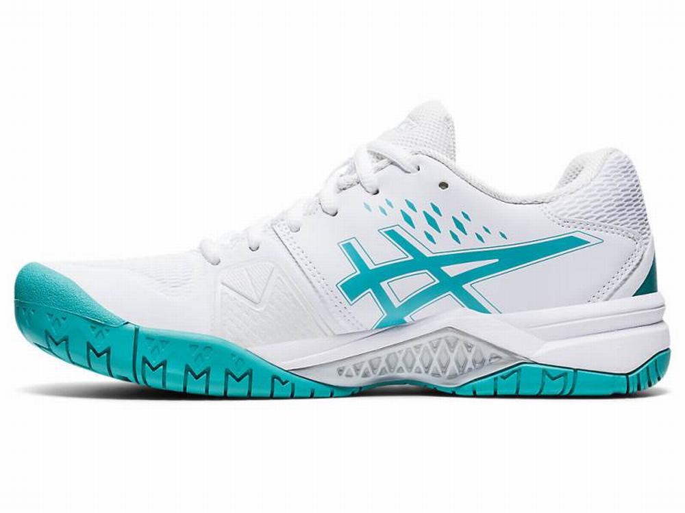 Chaussures de Tennis Asics GEL-CHALLENGER 12 Femme Blanche Bleu | ZCK-395218