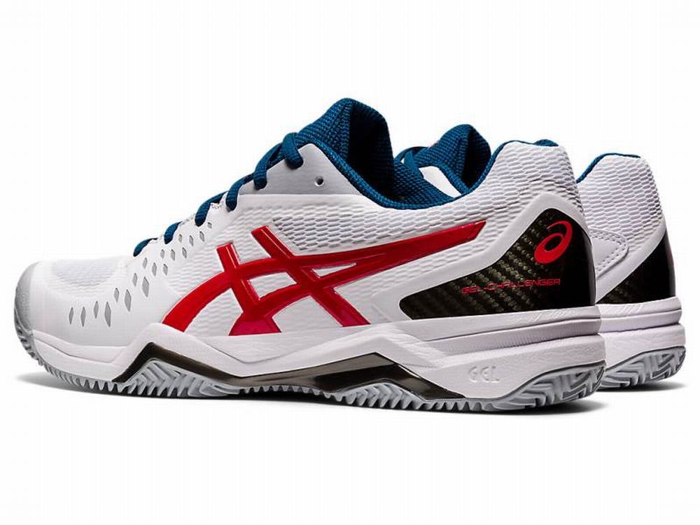 Chaussures de Tennis Asics GEL-Challenger 12 Clay Homme Blanche Rouge | QRZ-180547