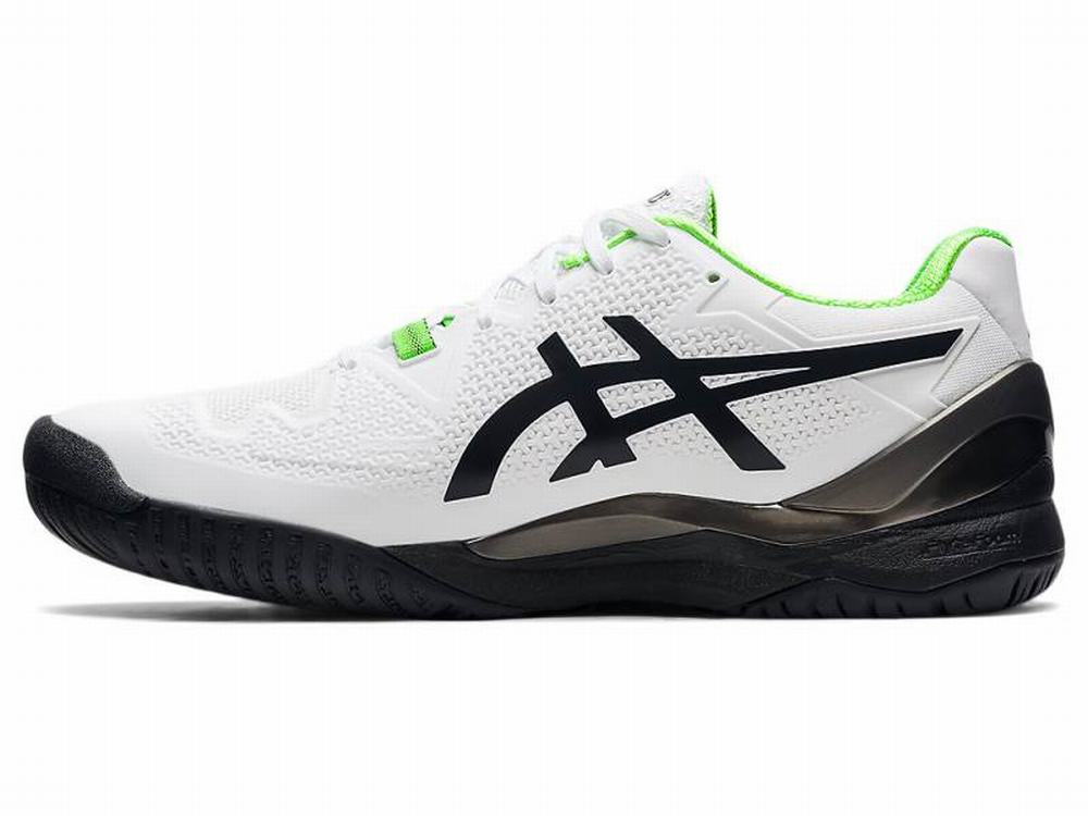 Chaussures de Tennis Asics GEL-RESOLUTION 8 (2E) Homme Blanche Vert | FUR-825617