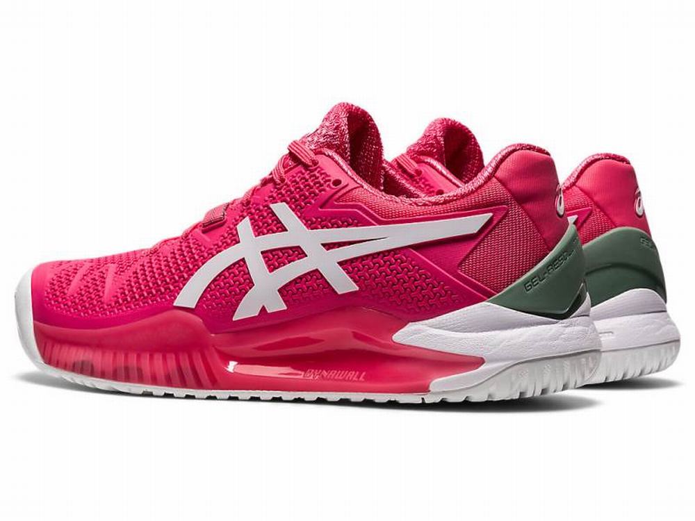 Chaussures de Tennis Asics GEL-Resolution 8 Femme Rose Blanche | HGQ-784630