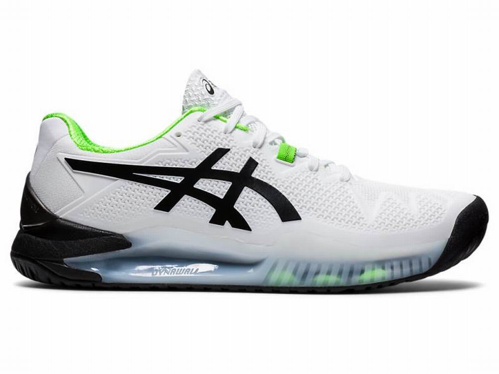 Chaussures de Tennis Asics GEL-Resolution 8 Homme Blanche Vert | XTB-659741